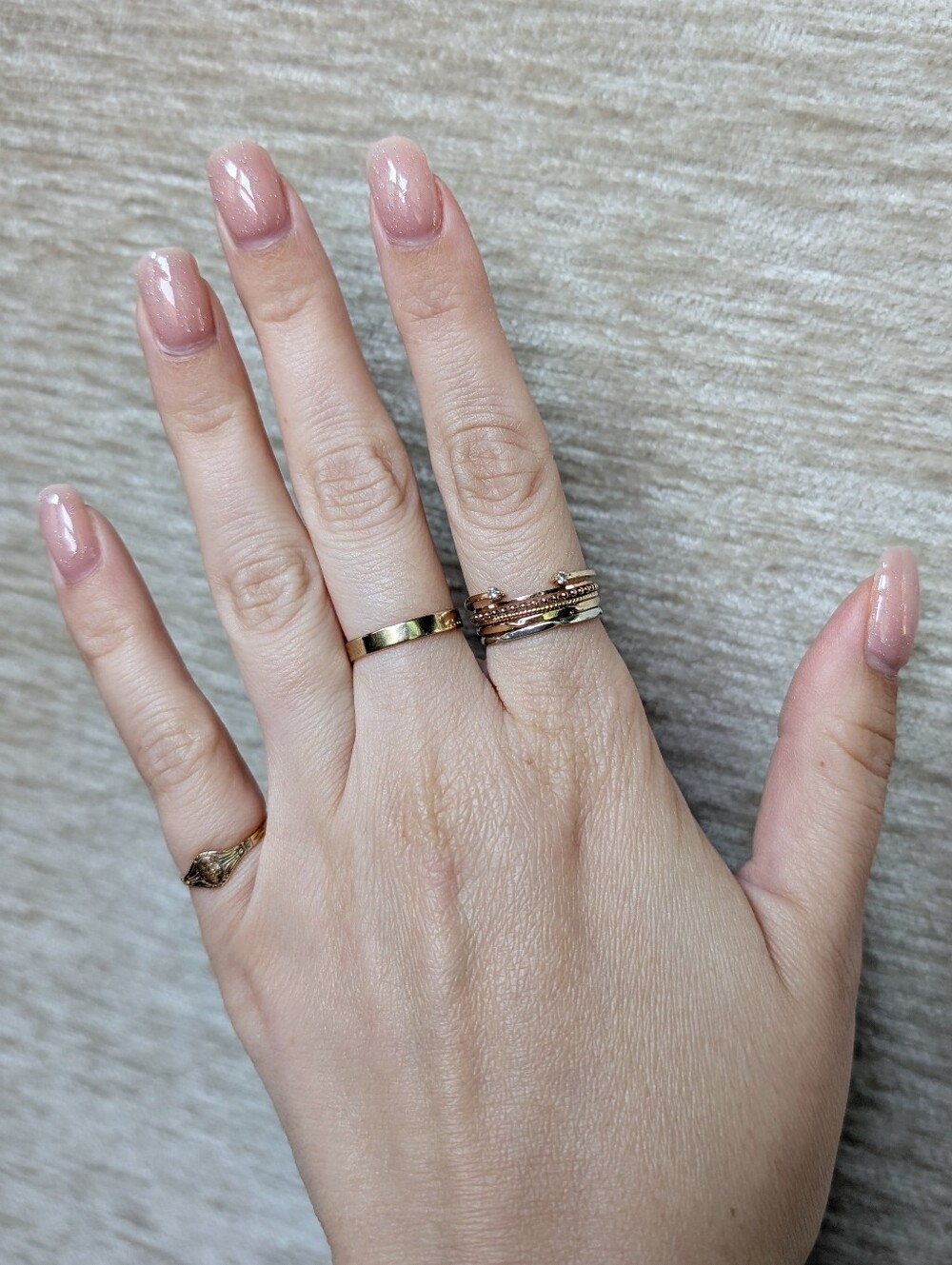 Catbird Little Disco Chain Ring, 14k Gold, Size 7 - Picture 8 of 8